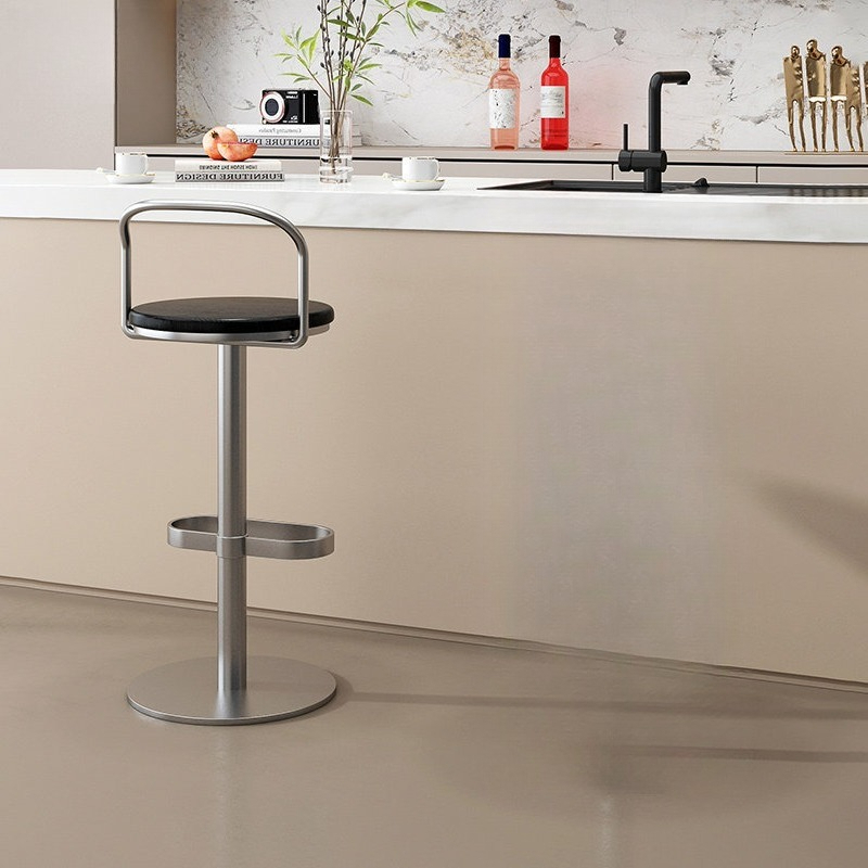 Commercial Kitchen Interior Design - เก้าอี้บาร์สไตล์นอร์ดิกแบบเรียบง่าย ปรับระดับได้ สำหรับใช้ในบ้าน เก้าอี้บาร์สำหรับนักออกแบบตกแต่งภายใน เก้าอี้บาร์สูงสำหรับห้องครัว เฟอร์นิเจอร์สำหรับเกาะครัว