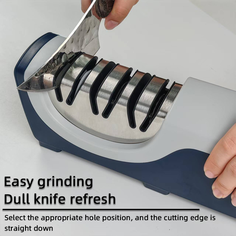 Commercial Kitchen Knife Sharpener - เครื่องลับมีดไฟฟ้าในครัวเรือน, เครื่องมือลับคม 3 ระดับความเร็วสูง, คุณภาพระดับเชิงพาณิชย์สำหรับมีดทำครัว