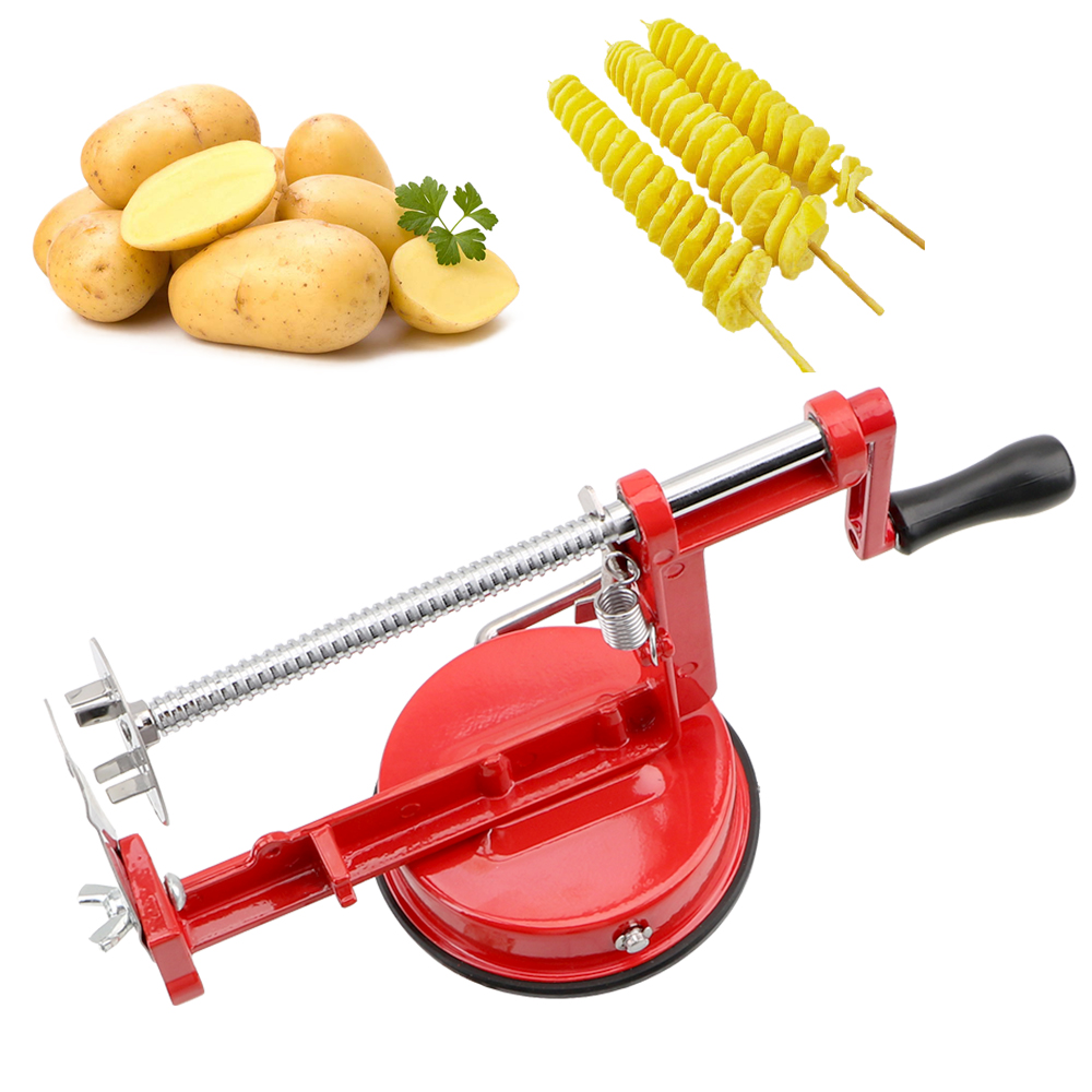 Commercial Potato Peeler - คู่มือเกลียวเครื่องตัดทอดฝรั่งเศสเครื่องมือทําอาหารผัก Spiralizer Twisted Potato Apple Slicer