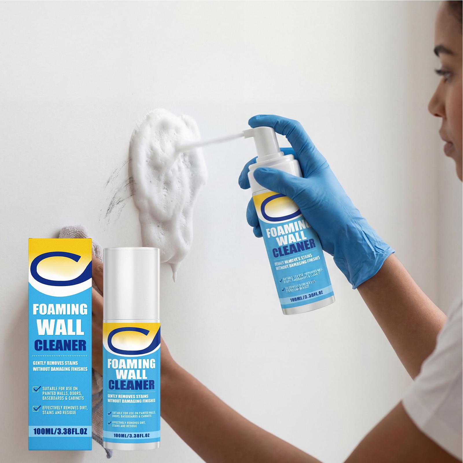 Commercial Kitchen Grease Cleaner - โฟมทำความสะอาดผนัง 100 มล. สเปรย์โฟมขจัดคราบหนัก น้ำยาขจัดคราบไขมันในครัว น้ำยาทำความสะอาดยาแนว