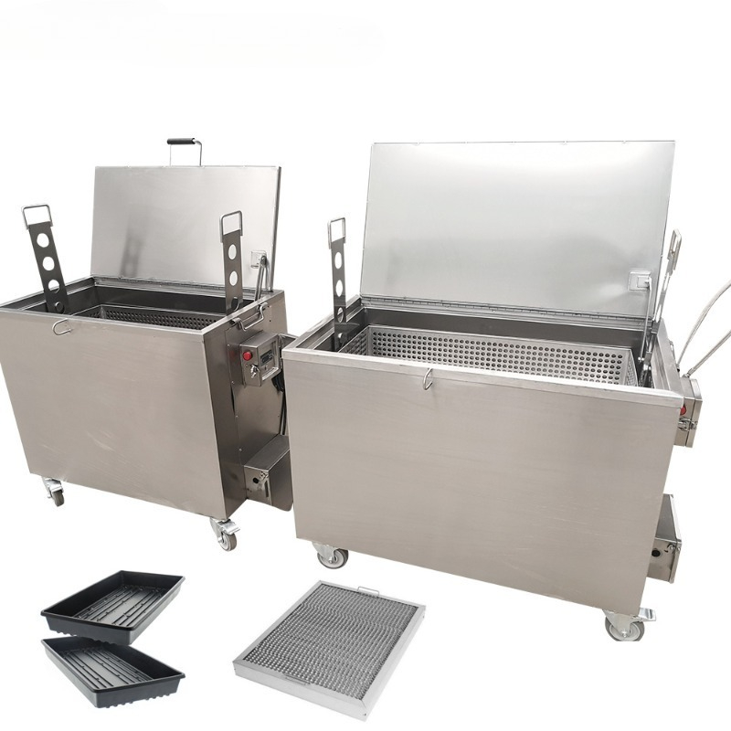 Commercial Kitchen Grease Cleaner - ถังแช่สแตนเลสแบบใช้ความร้อนสำหรับเชิงพาณิชย์ พร้อมเครื่องทำความสะอาดอัลตราโซนิก สำหรับแช่อุปกรณ์ครัว ขจัดคราบไขมัน