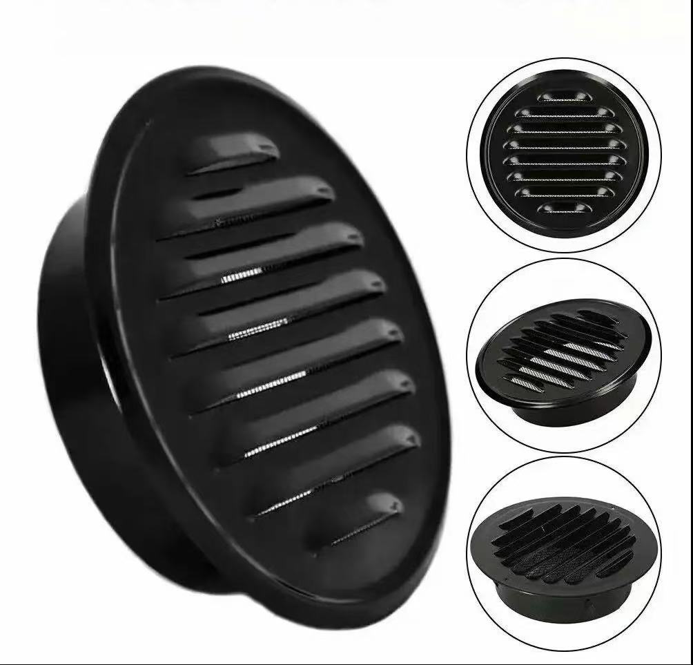 Commercial Kitchen Exhaust Hood - 1 ชิ้น ฝาครอบสแตนเลสแบบหัวแบน ช่องระบายอากาศภายนอกผนัง สำหรับดูดควันในครัวและระบายอากาศ