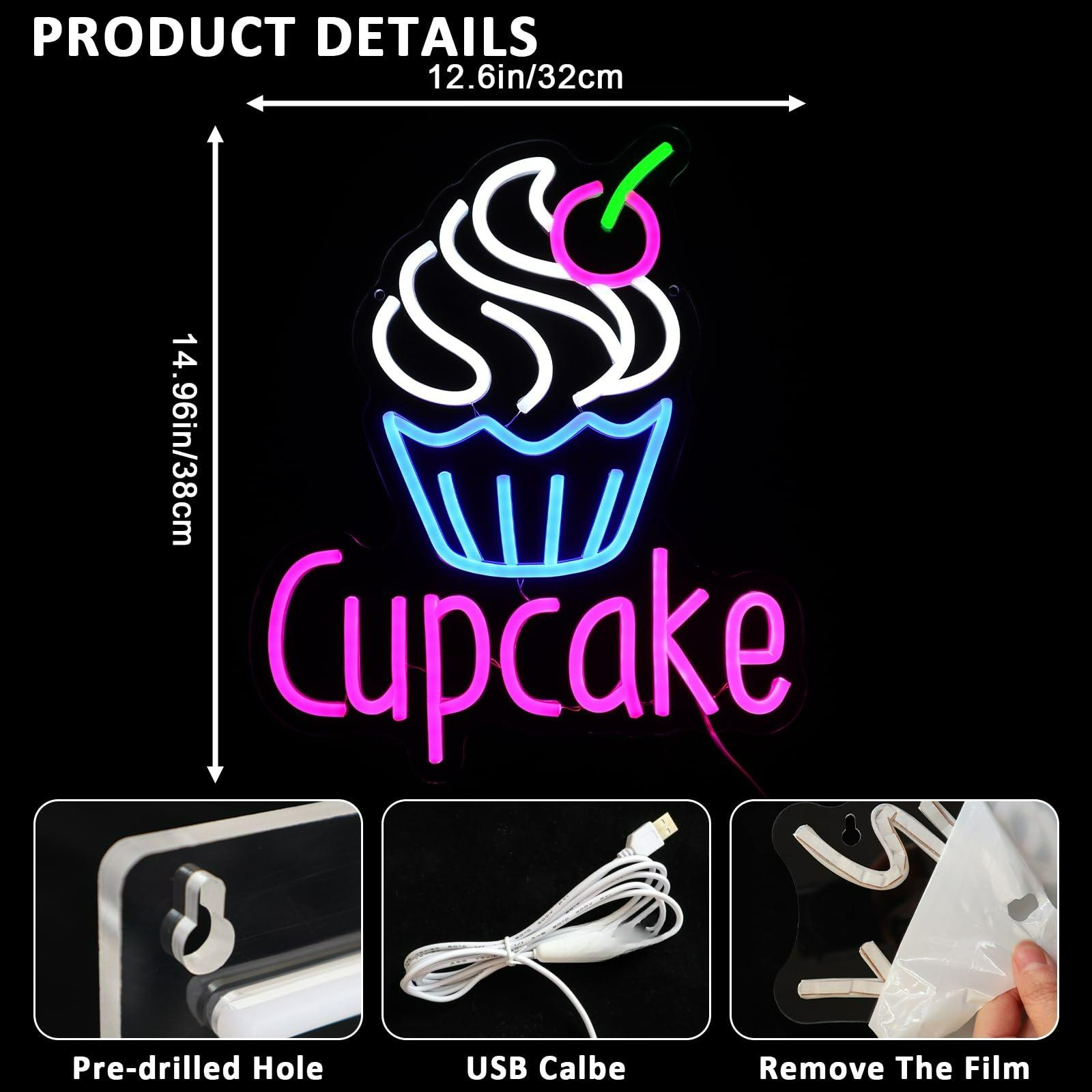 ป้ายไฟนีออนรูปคัพเค้กสำหรับตกแ - Commercial Kitchen Store บทวิจารณ์และราคา