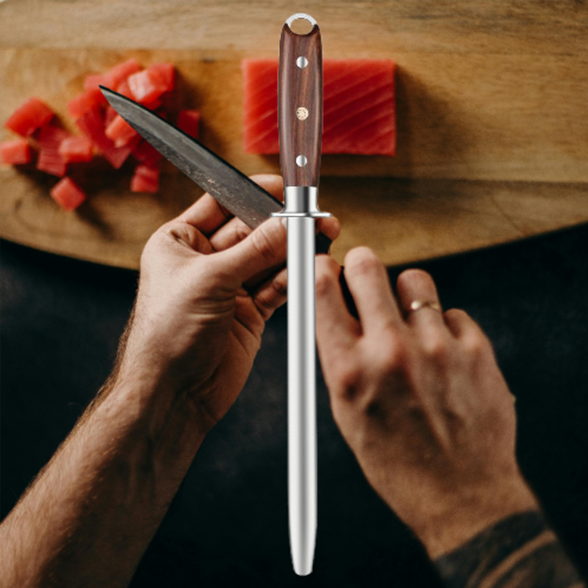 แท่งเหล็กไทเทเนียมขนาด 17 นิ้ว - Commercial Kitchen Knife Sharpener บทวิจารณ์และราคา
