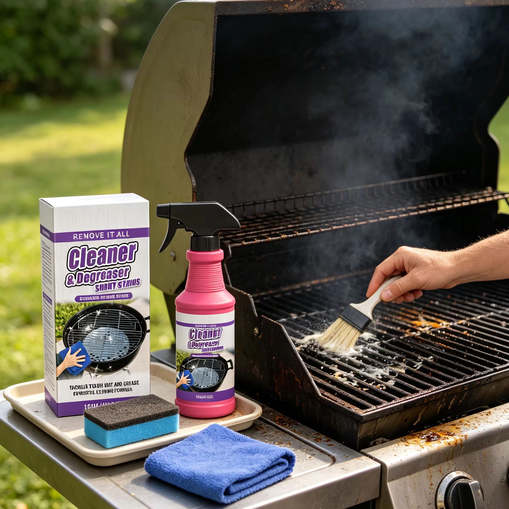 น้ำยาทำความสะอาดเตาบาร์บีคิว ข - Commercial Kitchen Grease Cleaner บทวิจารณ์และราคา
