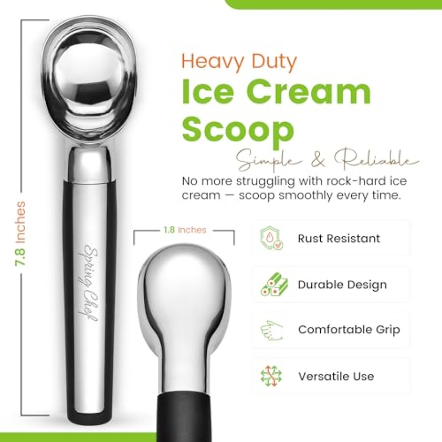 ที่ตักไอศกรีมโลหะแบบหนา - ที่ต - Commercial Kitchen Dishwasher บทวิจารณ์และราคา