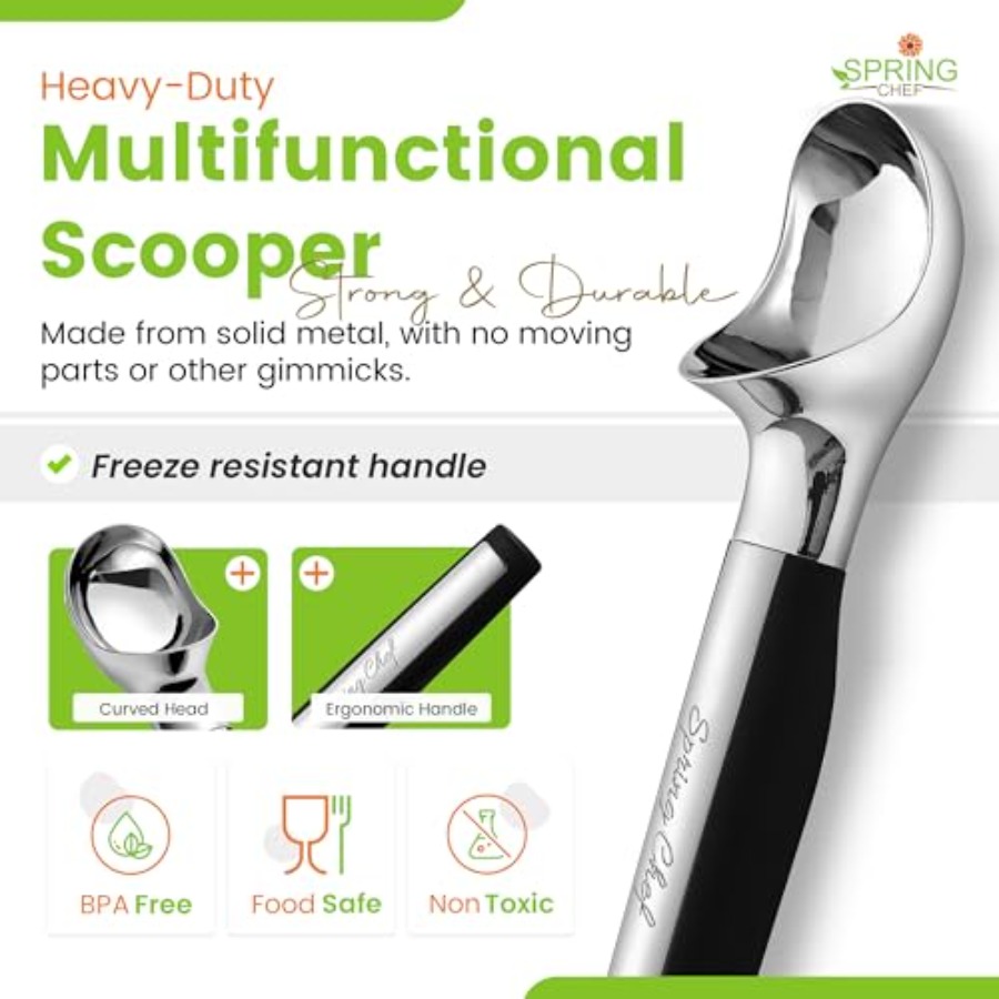 ที่ตักไอศกรีมโลหะแบบหนา - ที่ต - Commercial Kitchen Dishwasher บทวิจารณ์และราคา