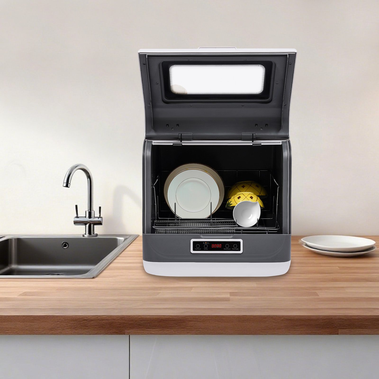 เครื่องล้างจานแบบตั้งโต๊ะ+กำลั - Commercial Kitchen Dishwasher บทวิจารณ์และราคา