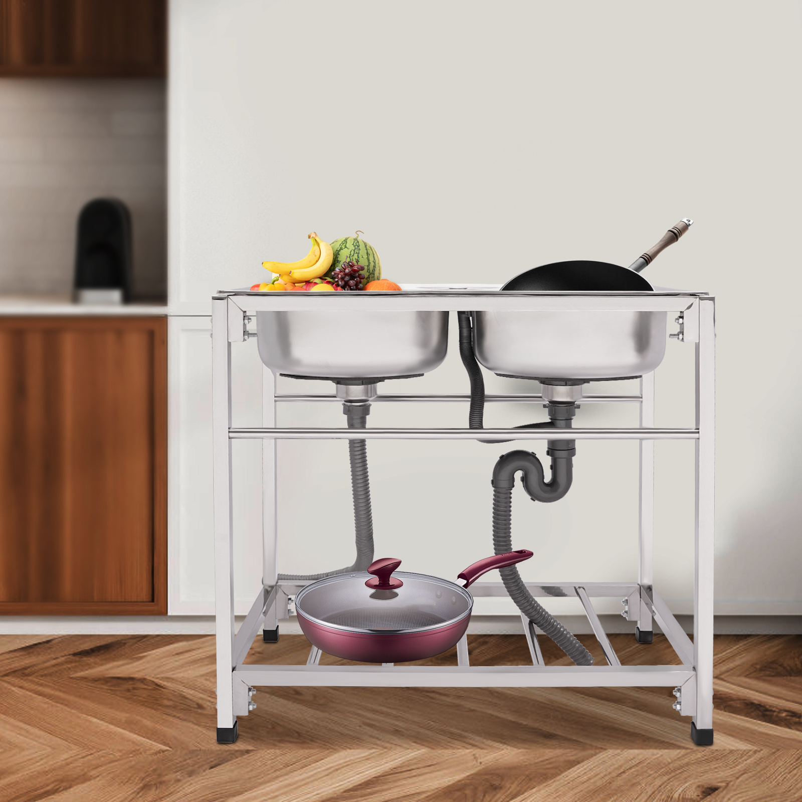 อ่างล้างจานสแตนเลสแบบคู่ ขนาด  - Commercial Kitchen Store บทวิจารณ์และราคา