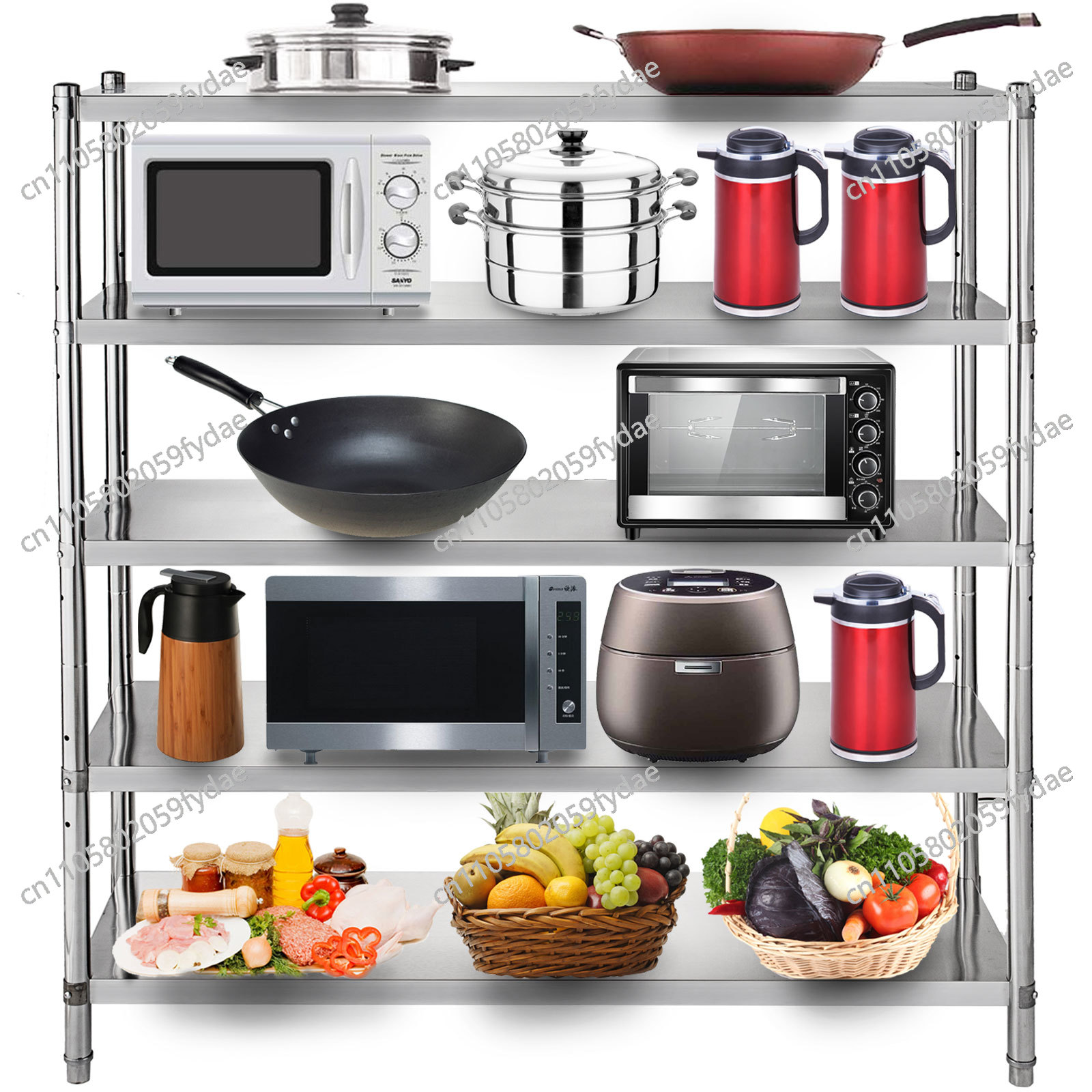 ชั้นวางของสแตนเลส 4 ชั้น สำหรั - Commercial Kitchen Store บทวิจารณ์และราคา